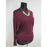 Tunika Amaya kimono nietoperz duży biust - kolor bordowy